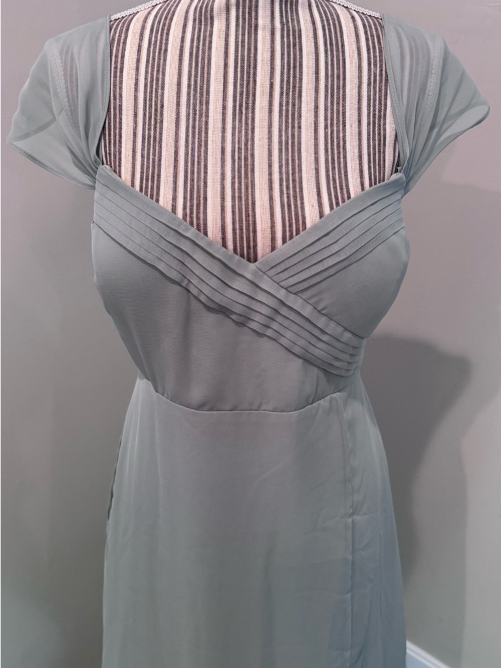 Birdy Grey Spence Convertible Chiffon Dress In Sage Green Sz XL Bridesmaid Prom - Picture 4 of 10